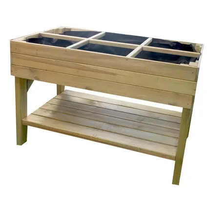 Houten moestuinbak op potel 270 liter<br />
